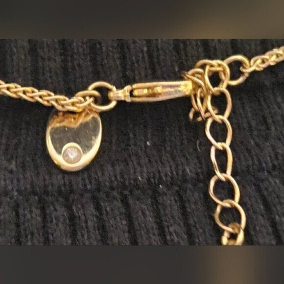 Faux Pearl Gold Tone Lariat Necklace Adjustable - Picture 6 of 6